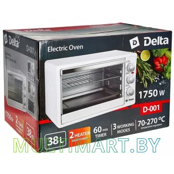 Мини-печь Delta D-001 (белый) картинка 9